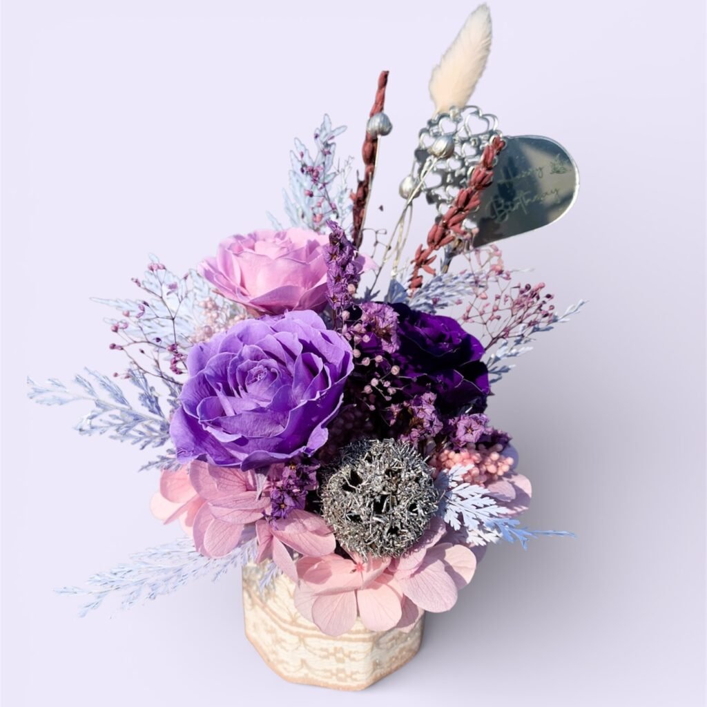 flower-forest-eternal-elegance-preserved-purple-rose