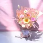 Flower & Forest Pink Whispers 粉色系向日葵畢業永生花束｜雙色保鮮向日葵與粉玫瑰